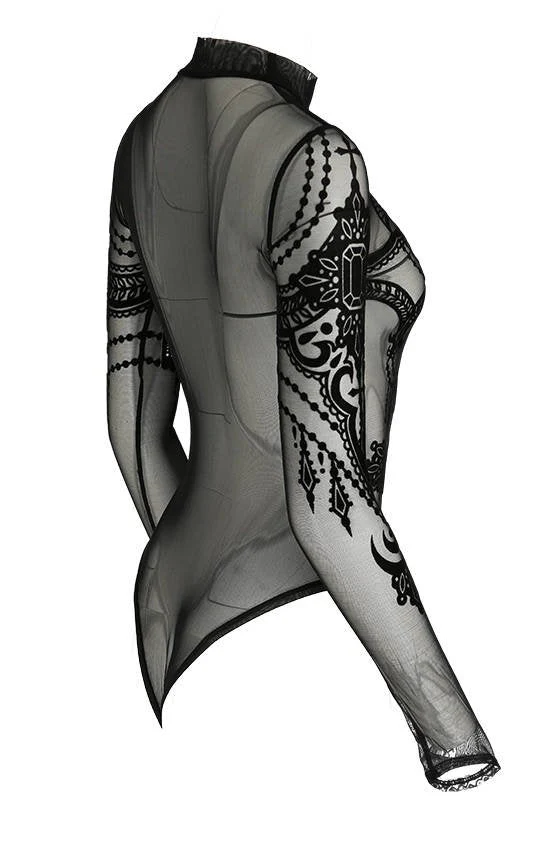 Bejewelled Bat Bodysuit - Image 4