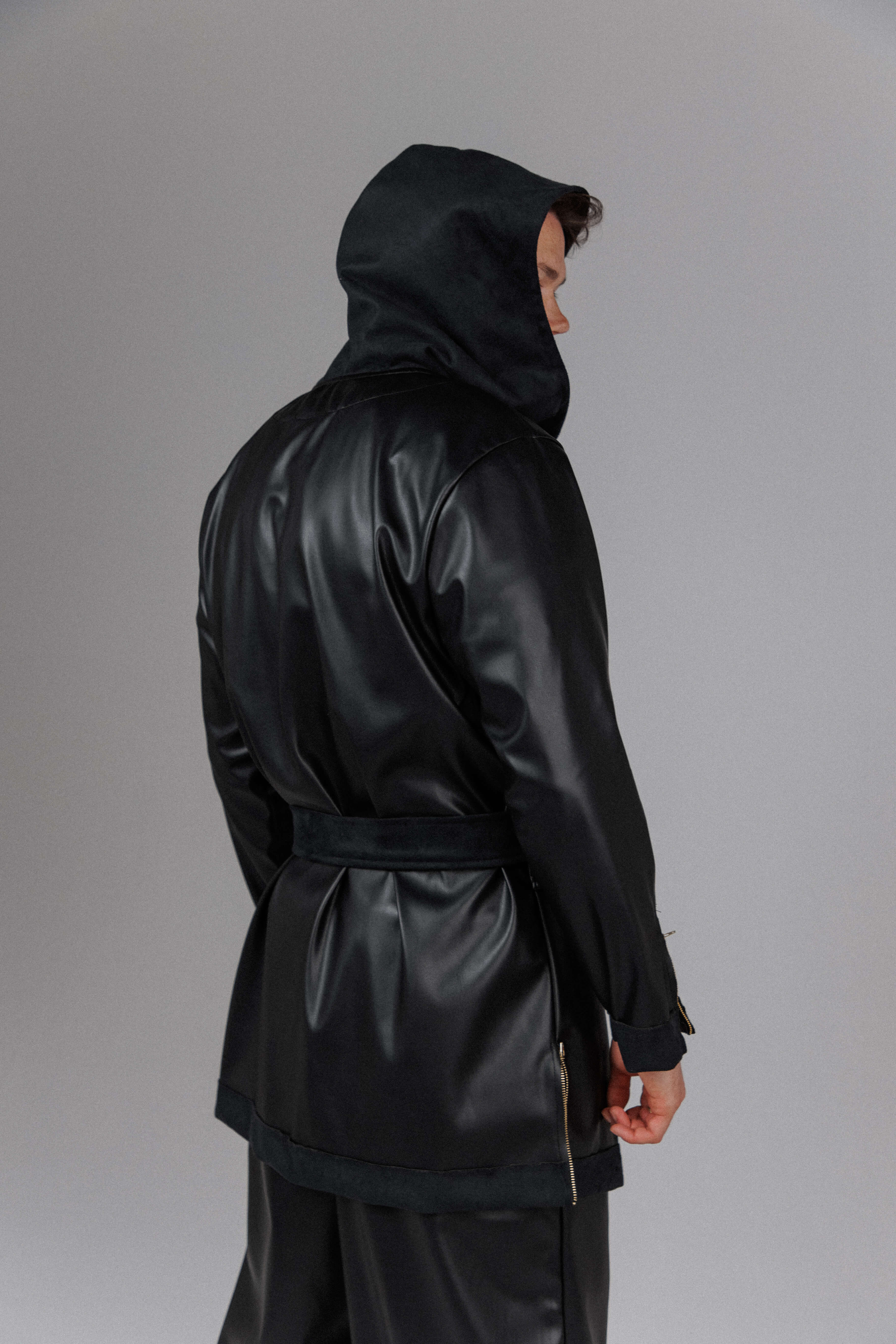 Eclipse Men's Hooded Leather Top - Image 5