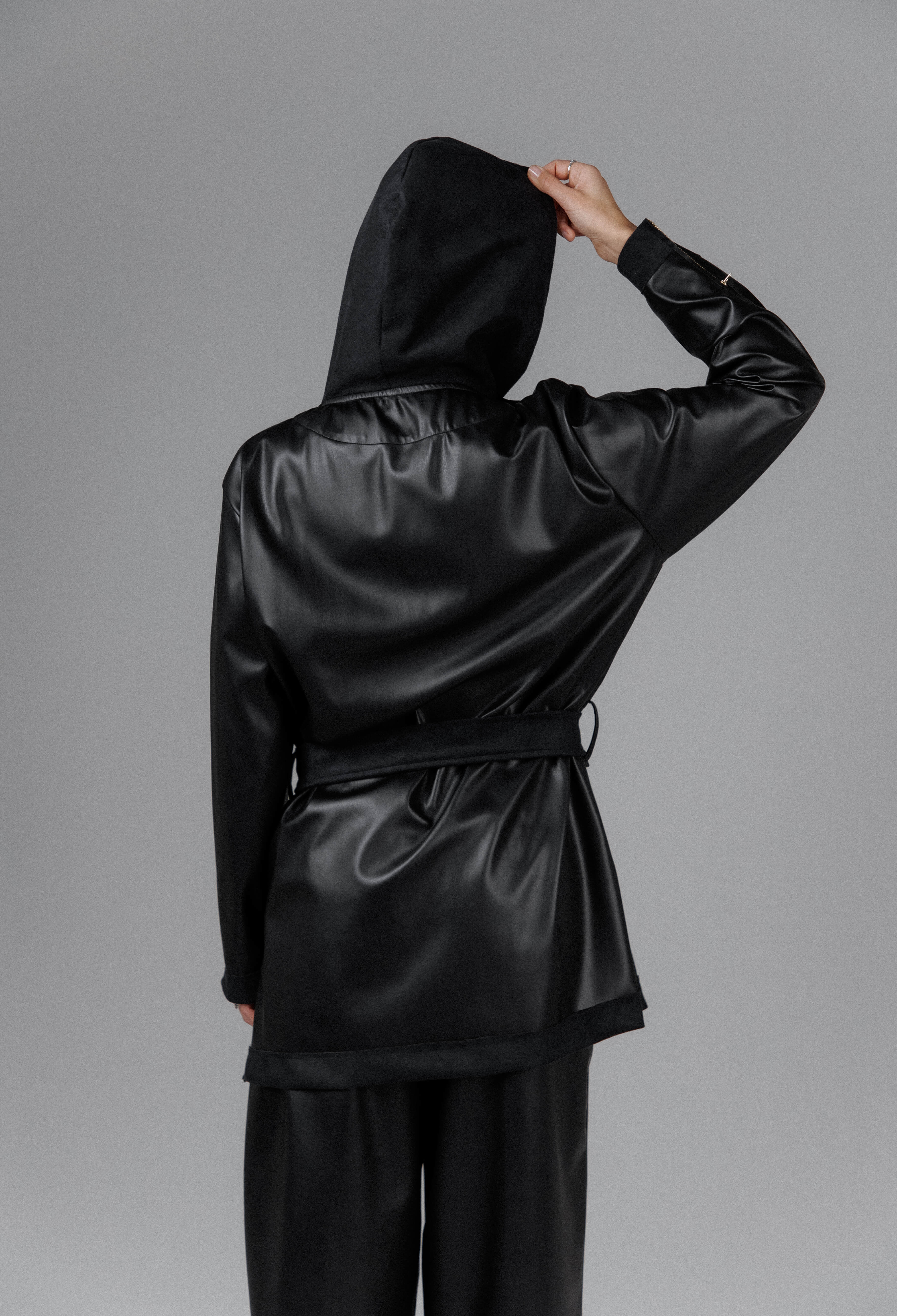 Eclipse Women's Hooded Leather Top - Image 5
