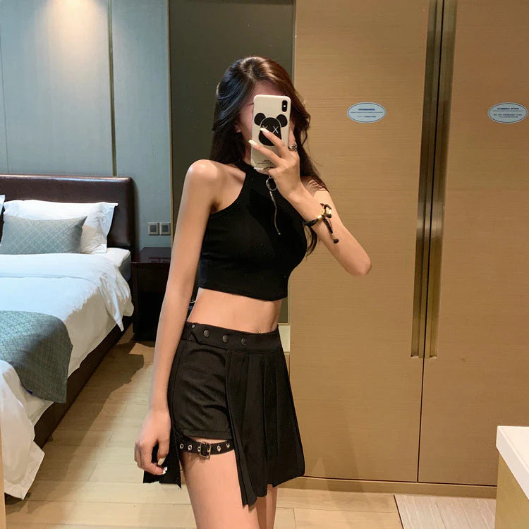 Mini Skirt with Leg Straps - Image 3
