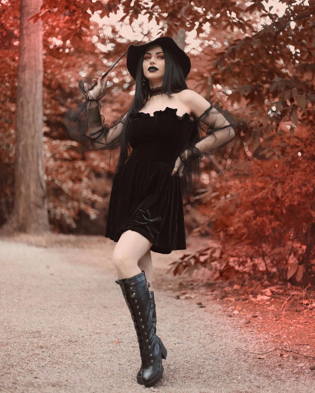The Bubble Goth Mini Dress - Image 11