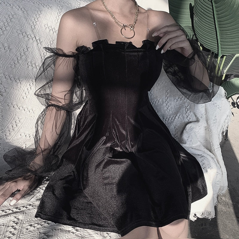 The Bubble Goth Mini Dress - Image 17